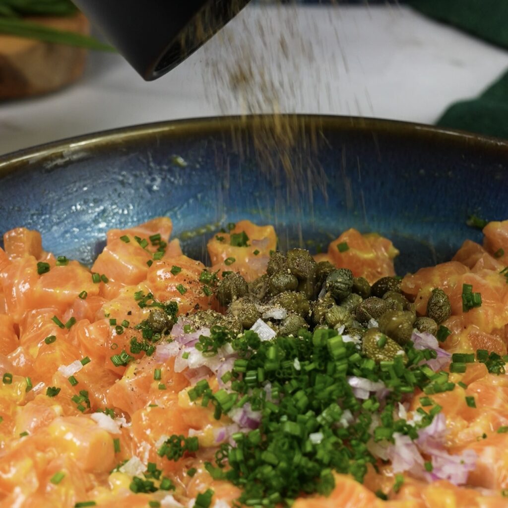 Preparing Salmon Tartare