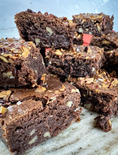 Fudgy brownies with a rich, gooey texture