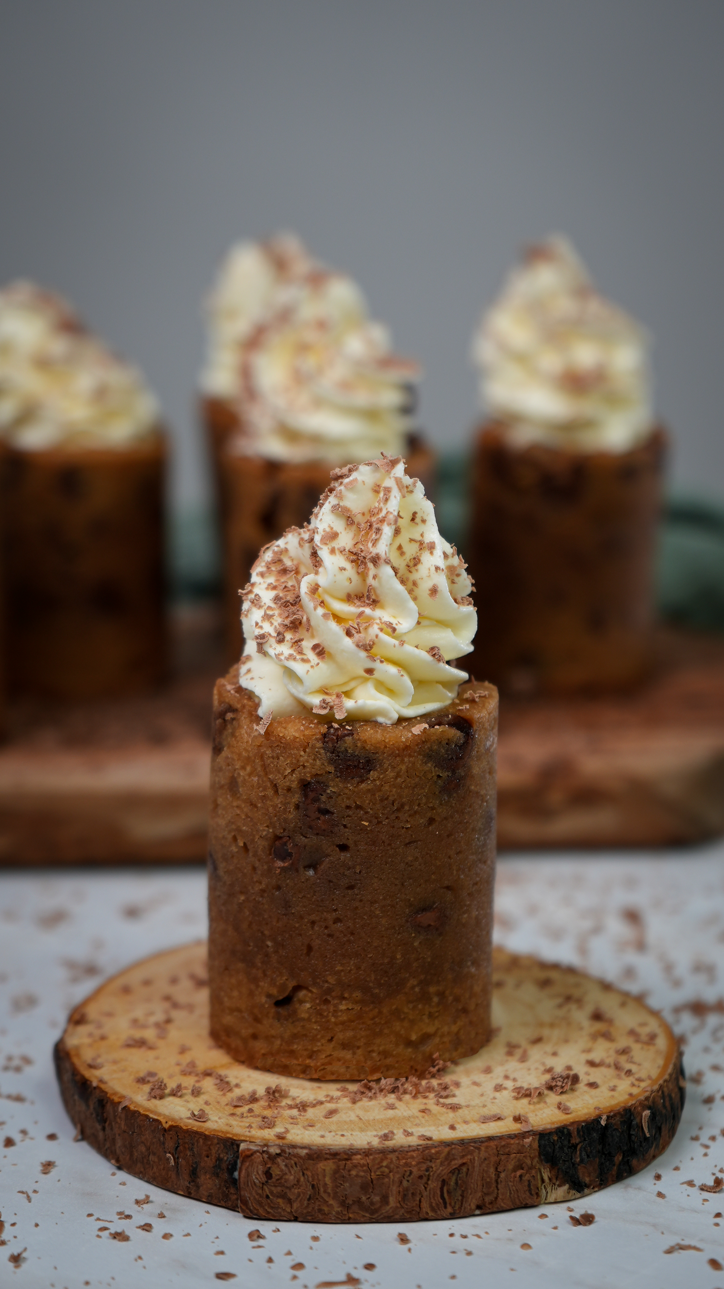 Chocolate Chip Cookie Shots with Cream Cheese and Nutella filling