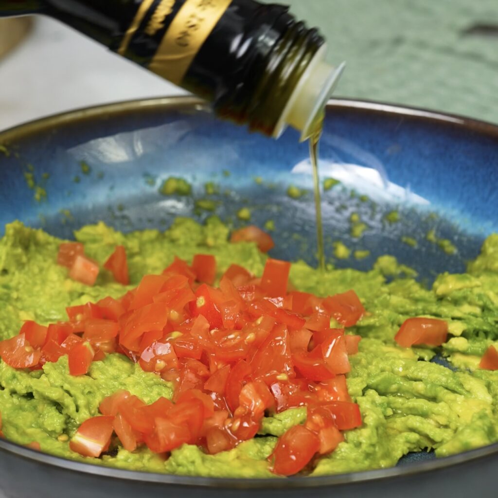 Preparing Avocado Topping for Potato Toast