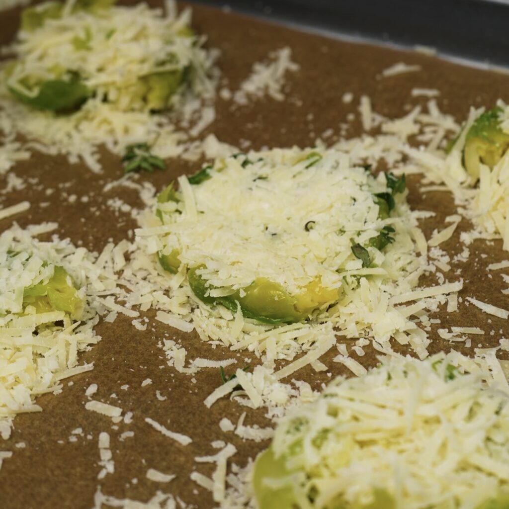 Adding grated Parmesan 