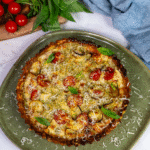 Crushed Potato Quiche with Chicken and Pesto