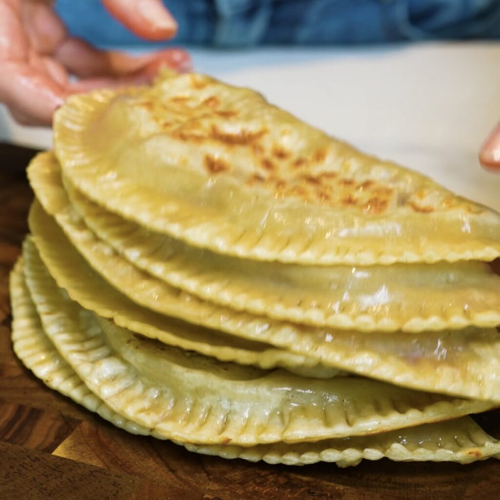 Azerbaijani Qutab stacked on top of each other